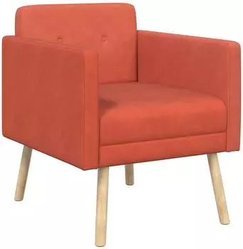 vidaXL Akzentstuhl rot-orange, Cordstoff (42044816)