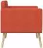 vidaXL Akzentstuhl rot-orange, Cordstoff (42044816)