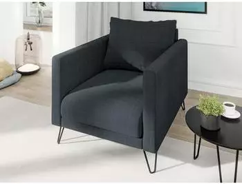 S-Style Möbel Harmony Sessel Chenille, graphit, Metallfüße (800000872773)
