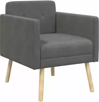 vidaXL Akzentstuhl dunkelgrau Cord-Samt (42044809)