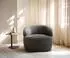 DeLife Nova Loungesessel Bouclé Soft, schlamm, 88x88cm