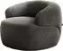 DeLife Nova Loungesessel Bouclé Soft, schlamm, 88x88cm