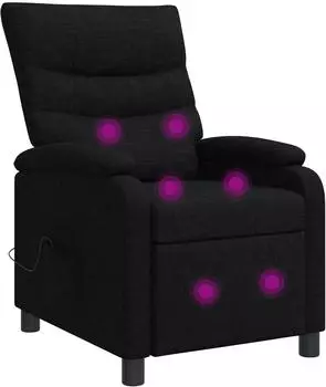 vidaXL Massage-Relaxsessel, schwarz, Stoff (42034911)