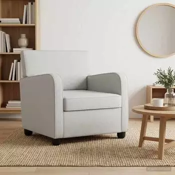 vidaXL Sessel hellgrau, Samt