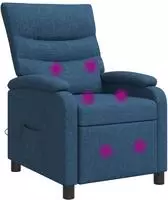 vidaXL Massage Relaxsessel Blau Stoff