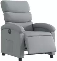 vidaXL Relaxsessel Elektrisch Hellgrau Stoff