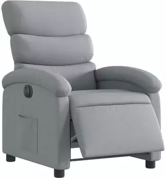 vidaXL Relaxsessel elektrisch hellgrau Stoff