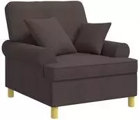 vidaXL XL-Sessel mit Kissen Dunkelbraun Stoff