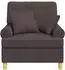 vidaXL XL-Sessel mit Kissen, dunkelbraun, Stoff (42043487)