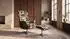 Kawola TOSAR Relaxsessel drehbar, Stoff, braun, mit Hocker (KA182133F1)