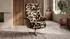 Kawola TOSAR Relaxsessel drehbar, Stoff, braun, mit Hocker (KA182133F1)