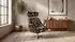 Kawola TOSAR Relaxsessel drehbar, Stoff, braun, mit Hocker (KA182133F1)
