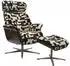 Kawola TOSAR Relaxsessel drehbar, Stoff, braun, mit Hocker (KA182133F1)