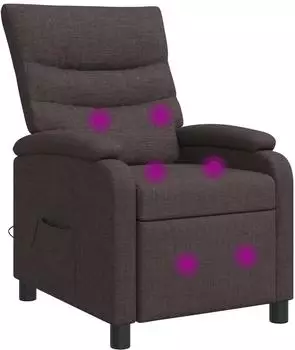vidaXL Massage-Relaxsessel dunkelbraun Stoff (42034913)