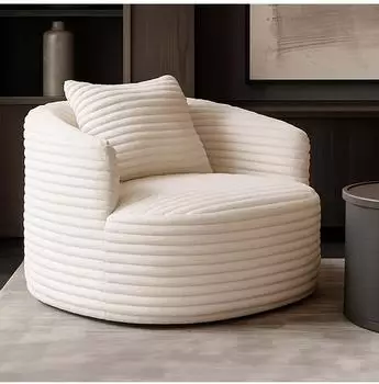 MCW Sessel MCW-P18, Cord-Textil (370g/m&sup2;), wei&szlig; (MCW-P18)