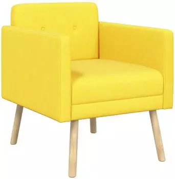 vidaXL Akzentstuhl hellgelb Cord-Samt (42044814)