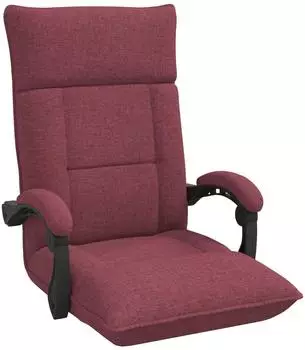 vidaXL Bodensessel verstellbar, weinrot, Stoff, 66x66x80cm