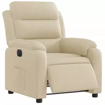 vidaXL Relaxsessel, elektrisch, Stoff, creme (3204965)