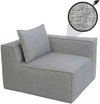 MCW Loungesessel Eckteil MCW-O54 Textil hellgrau (MCW-O54)
