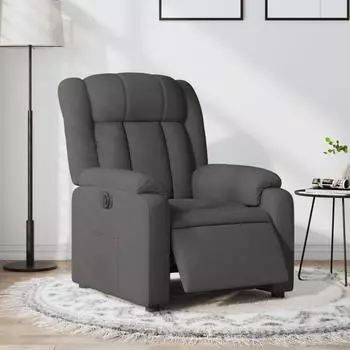 vidaXL Elektrischer Relaxsessel dunkelgrau Stoff (3205293)