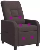 vidaXL Massage Relaxsessel Dunkelbraun Stoff