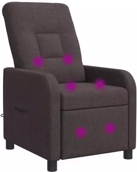 vidaXL Massage-Relaxsessel dunkelbraun, Stoff (42035037)