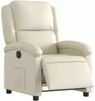 vidaXL Relaxsessel Elektrisch Creme Kunstleder