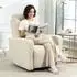 HomCom Relaxsessel mit Liegefunktion, Wippfunktion, Fleece-Optik, beige