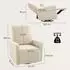 HomCom Relaxsessel mit Liegefunktion, Wippfunktion, Fleece-Optik, beige