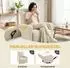 HomCom Relaxsessel mit Liegefunktion, Wippfunktion, Fleece-Optik, beige
