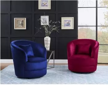 Otto Home Colin Drehsessel Samtvelours, rot (99688362-0)