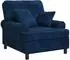vidaXL XL-Sessel mit Kissen, marineblau, 1,5-Linien-Stoff