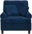vidaXL XL-Sessel mit Kissen, marineblau, 1,5-Linien-Stoff
