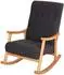 MCW Schaukelstuhl K10 Stoff/Textil, dunkelgrau, braun (MCW-K10)