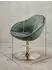 KADIMA DESIGN SIRAN Loungesessel Samt, drehbar, grün/gold (4255632581533)