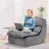 Comhoma Relaxsessel Cordstoff, grau (B11-GY)