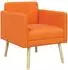 vidaXL Akzentstuhl orange Cord-Samt (42044815)