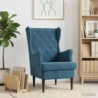vidaXL Sessel Blau Samt