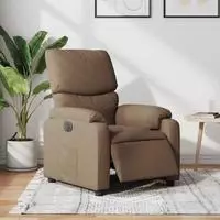 vidaXL Relaxsessel Elektrisch Braun Stoff