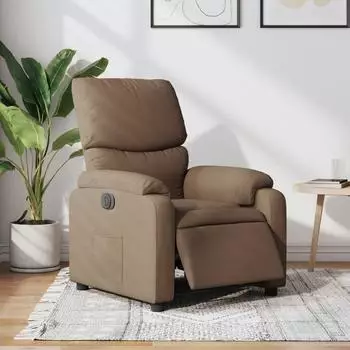vidaXL Elektrischer Relaxsessel Stoff braun (3204804)