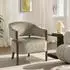 HomCom Loungesessel Chenille-Optik, Holzbeine, hellbraun