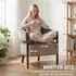HomCom Loungesessel Chenille-Optik, Holzbeine, hellbraun