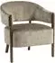 HomCom Loungesessel Chenille-Optik, Holzbeine, hellbraun