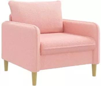 vidaXL XL-Sessel rosa Boucl&eacute;