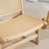 OKWISH Relaxsessel ohne Armlehnen, Rattan-Sitz und -Rückenlehne, Naturholz, 64x70x74cm