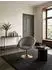 KADIMA DESIGN Adda Loungesessel Chesterfield-Stil, Samtbezug, grau, 360° Drehfunktion