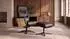Kawola VANITAS Relaxsessel Drehsessel, Leder schwarz, mit Hocker (KA476131L1)