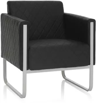 HJH Office ARUBA STEP Loungesessel 1-Sitzer, Kunstleder schwarz (713300)