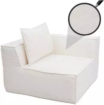 MCW Loungesessel O54-E Eckteil, Textil, cremewei&szlig;, 97x63x97cm