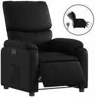 vidaXL Relaxsessel Elektrisch Schwarz Kunstleder